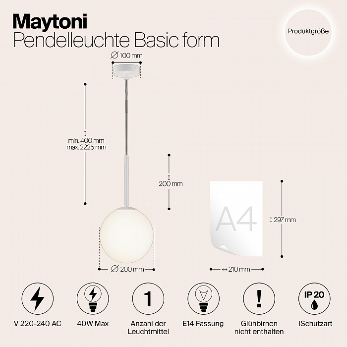 Светильник Maytoni MOD321PL-01W1